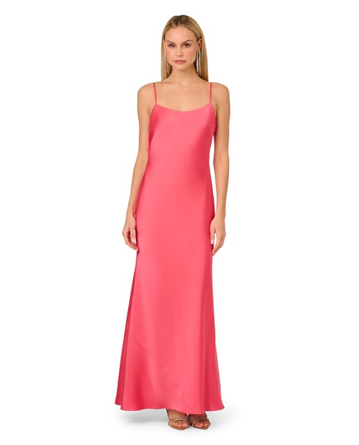 Imagen 0 de Vestido largo lencero de tirantes