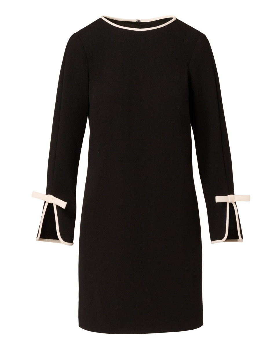 Vestido corto de manga larga - Adrianna Papell - Negro Negro-4