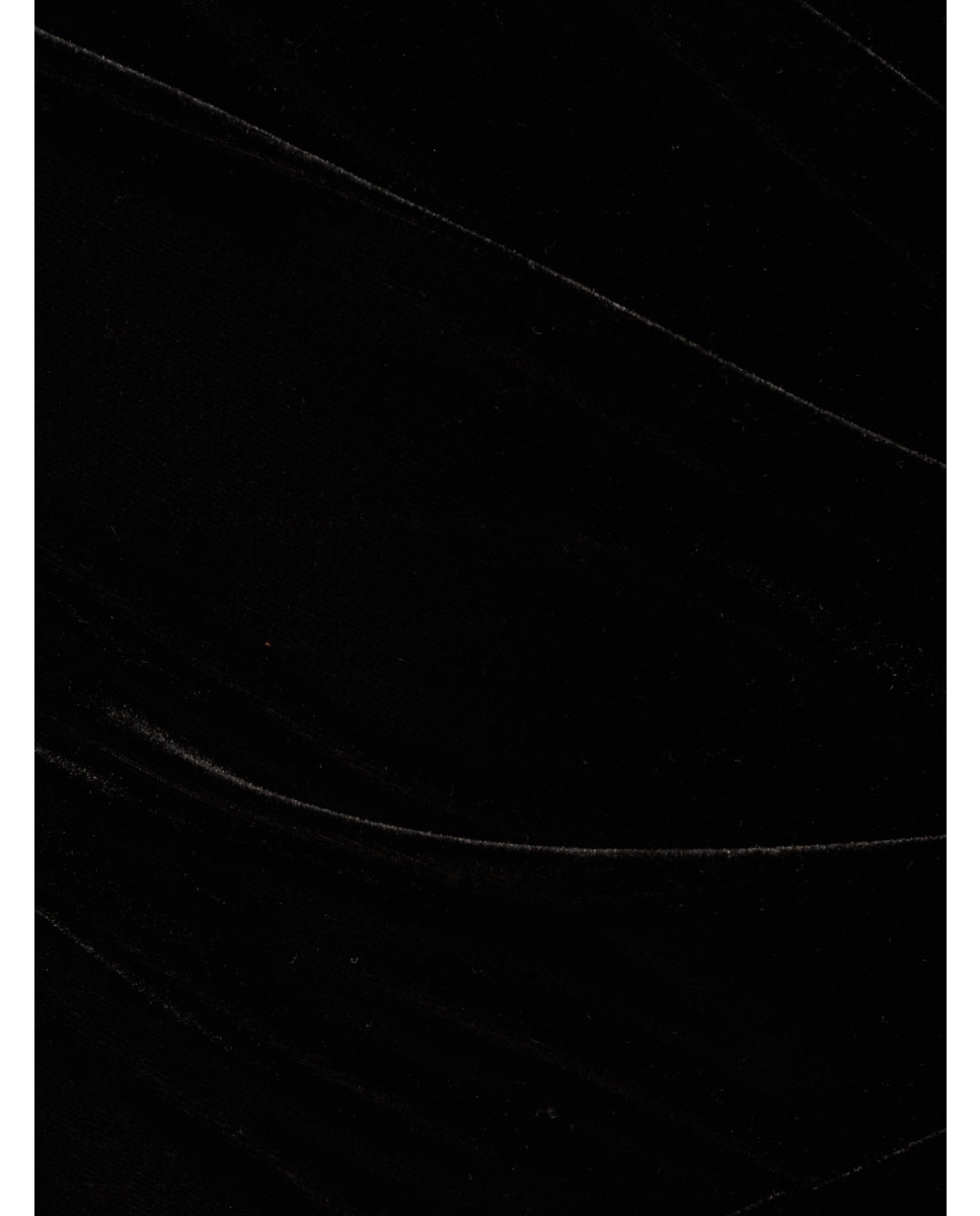 Vestido largo con terciopelo, volante y escote bardot - Adrianna Papell - Negro Negro-5