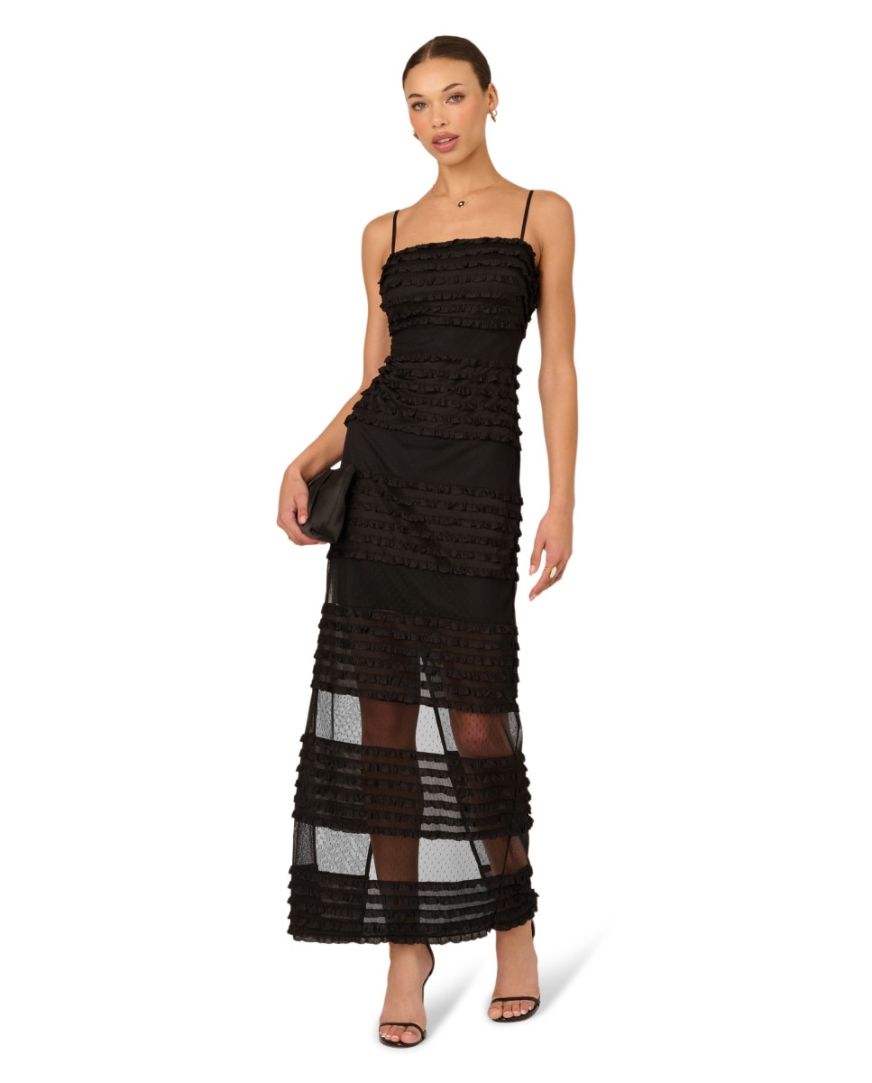 Vestido largo de mujer sin mangas - Adrianna Papell - Negro Negro-3