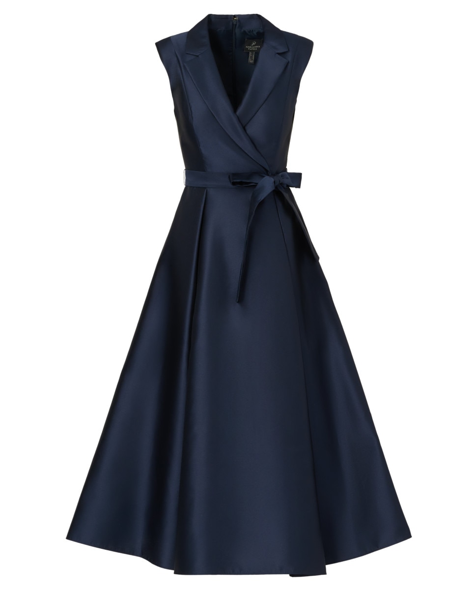 Vestido midi de mujer liso - Adrianna Papell - Azul marino Azul marino-5