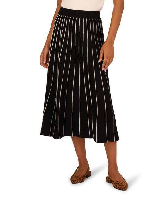 Imagen 0 de Falda midi con rayas verticales