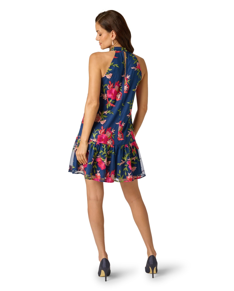 Vestido floral con escote halter - Adrianna Papell - Multicolor Multicolor-2