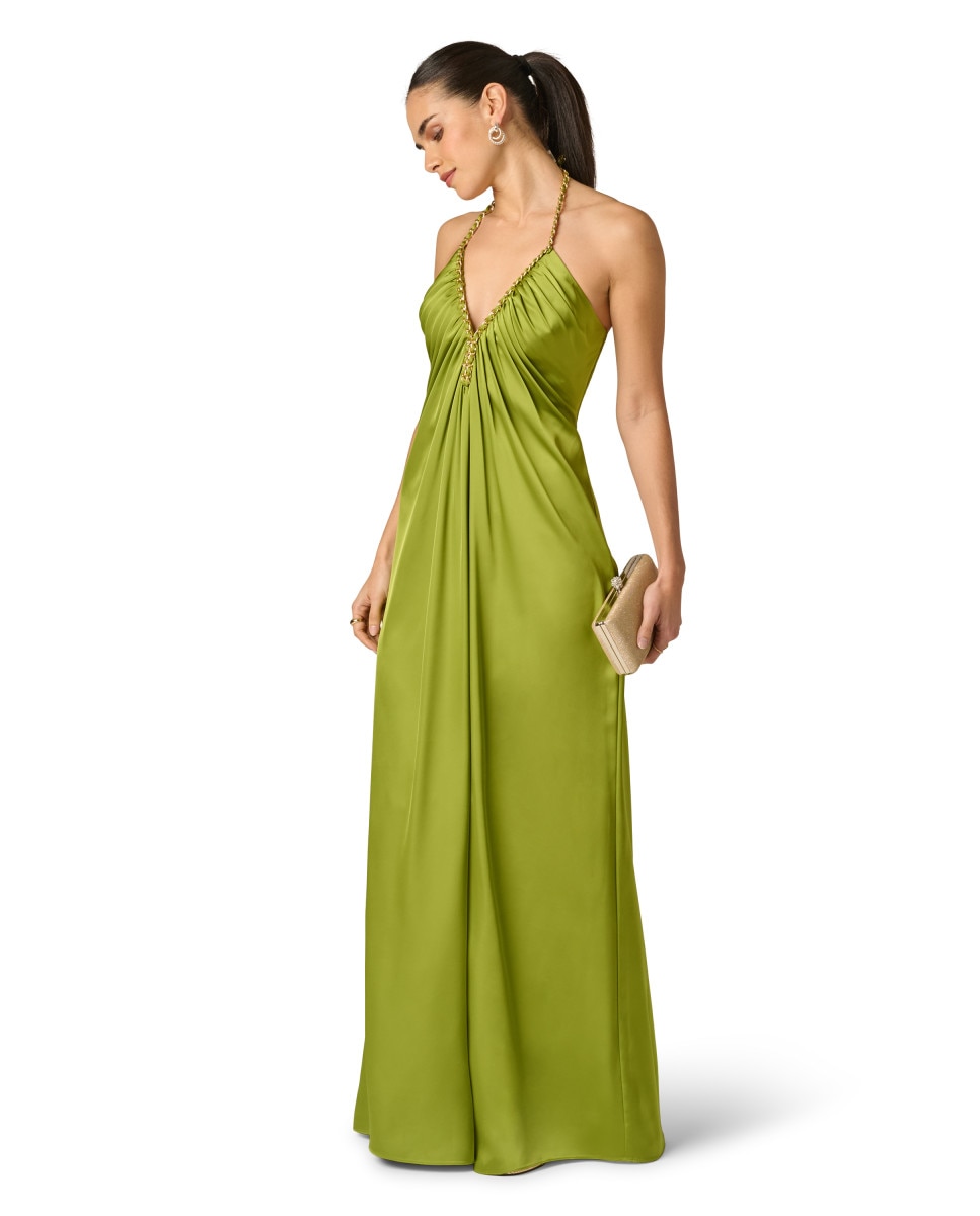 Vestido holgado con escote en uve sin mangas - Adrianna Papell - Verde Verde-3