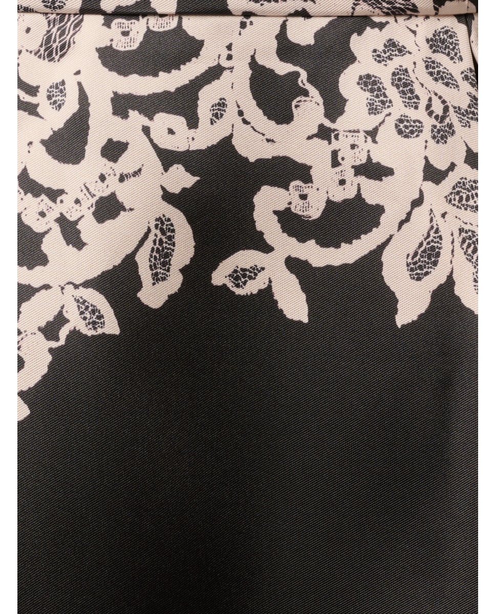 Vestido sin mangas con estampado de encaje - Adrianna Papell - Negro Negro-4
