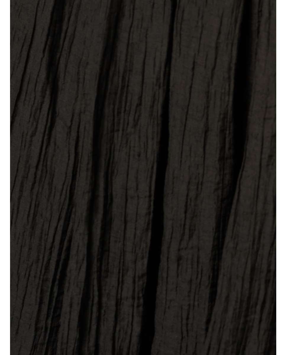 Vestido largo plisado con escote en v - Adrianna Papell - Negro Negro-5