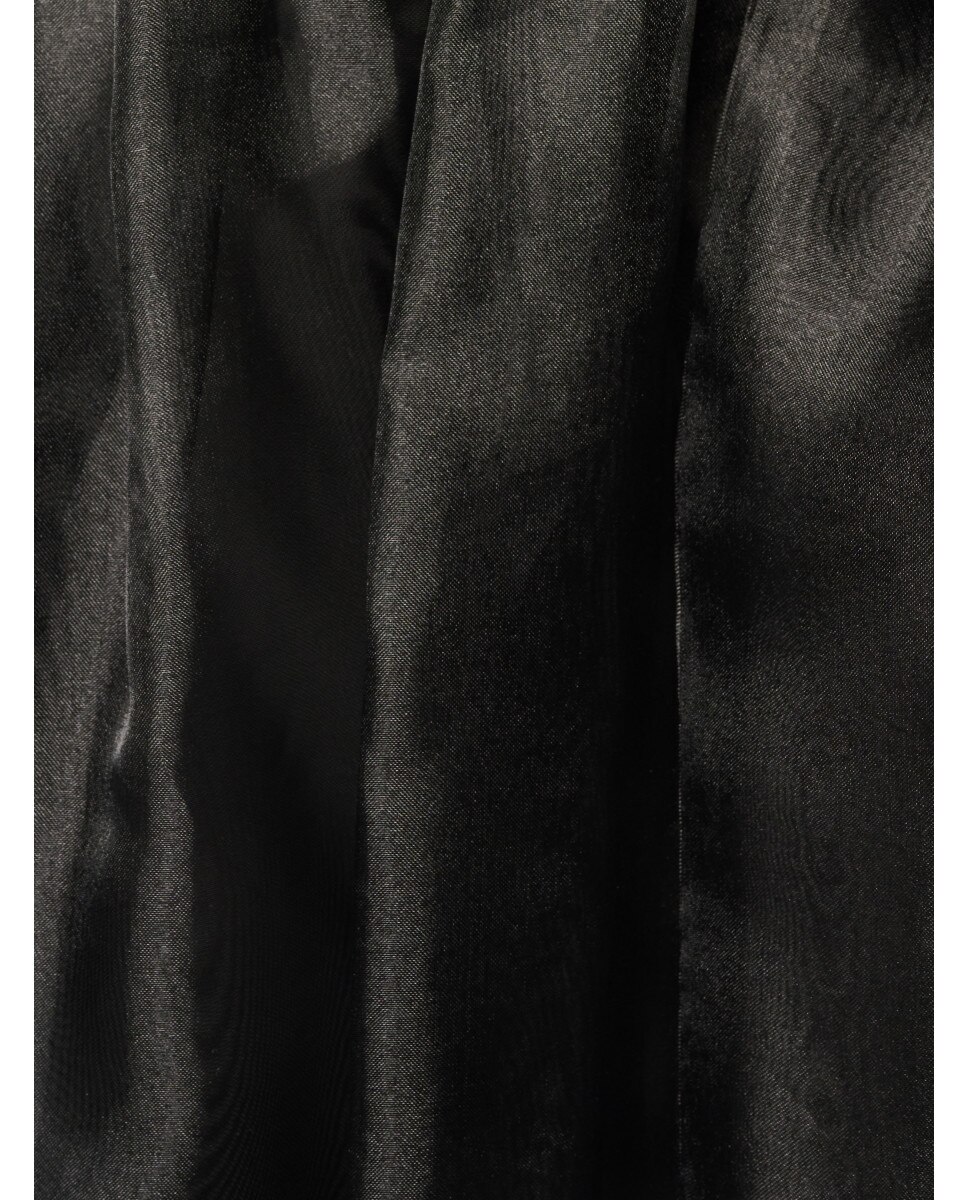 Vestido midi con mangas transparentes y lazada - Adrianna Papell - Negro Negro-3