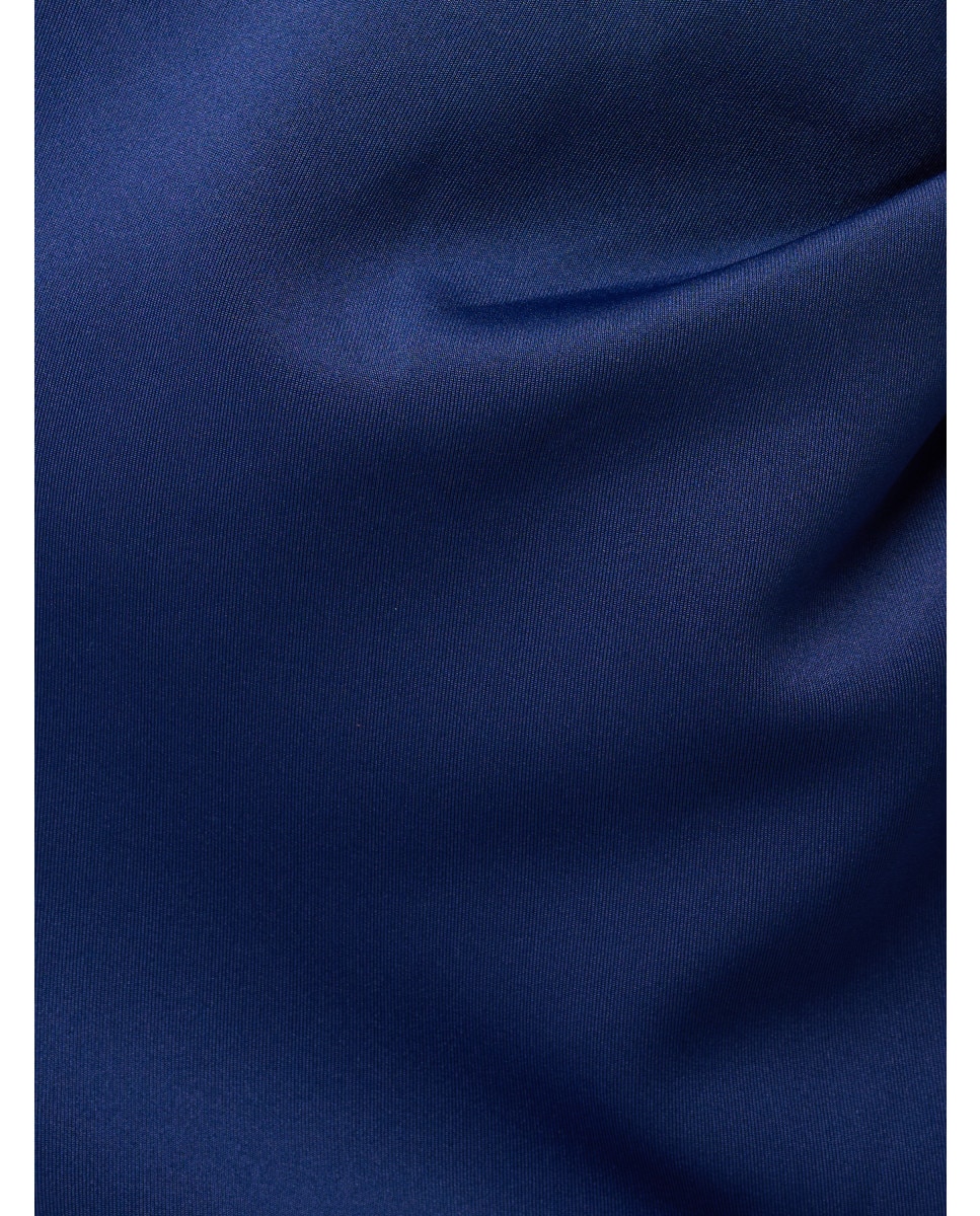Vestido largo con escote bardot y flor - Adrianna Papell - Azul Azul-3
