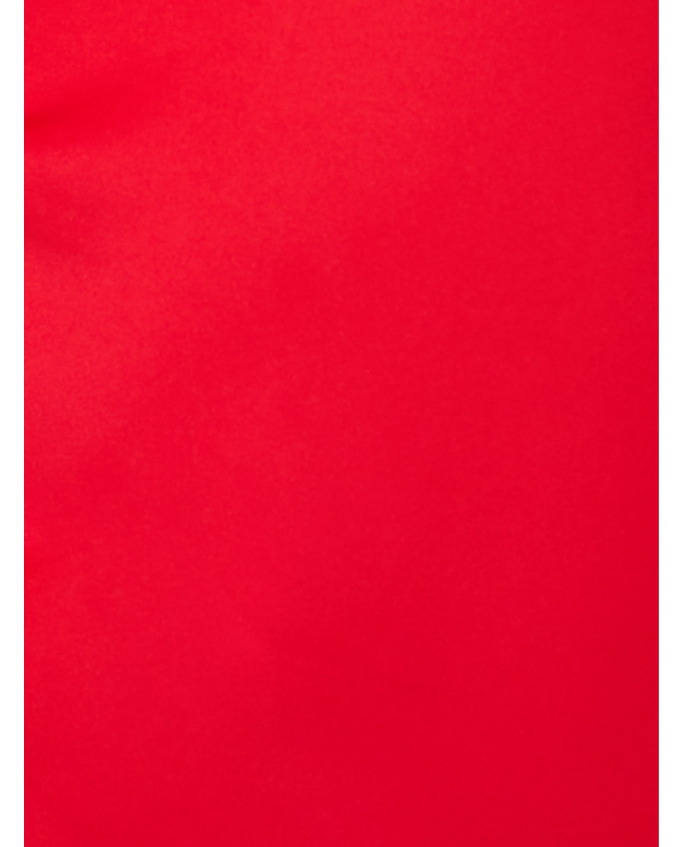 Vestido midi con volante y escote cuadrado - Adrianna Papell - Rojo Rojo-4