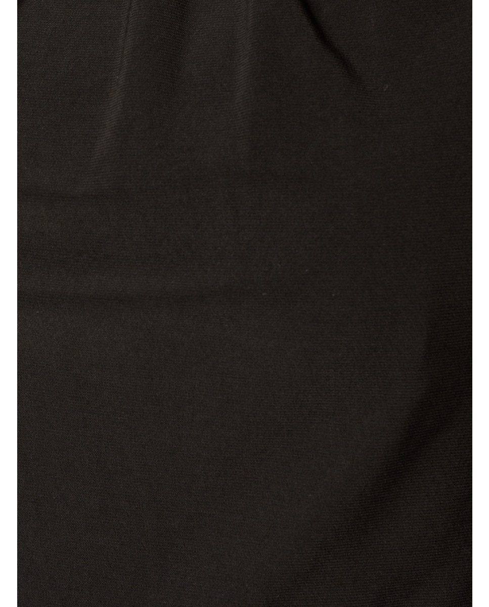 Vestido drapeado con pedrería y cuello joya - Adrianna Papell - Negro Negro-4