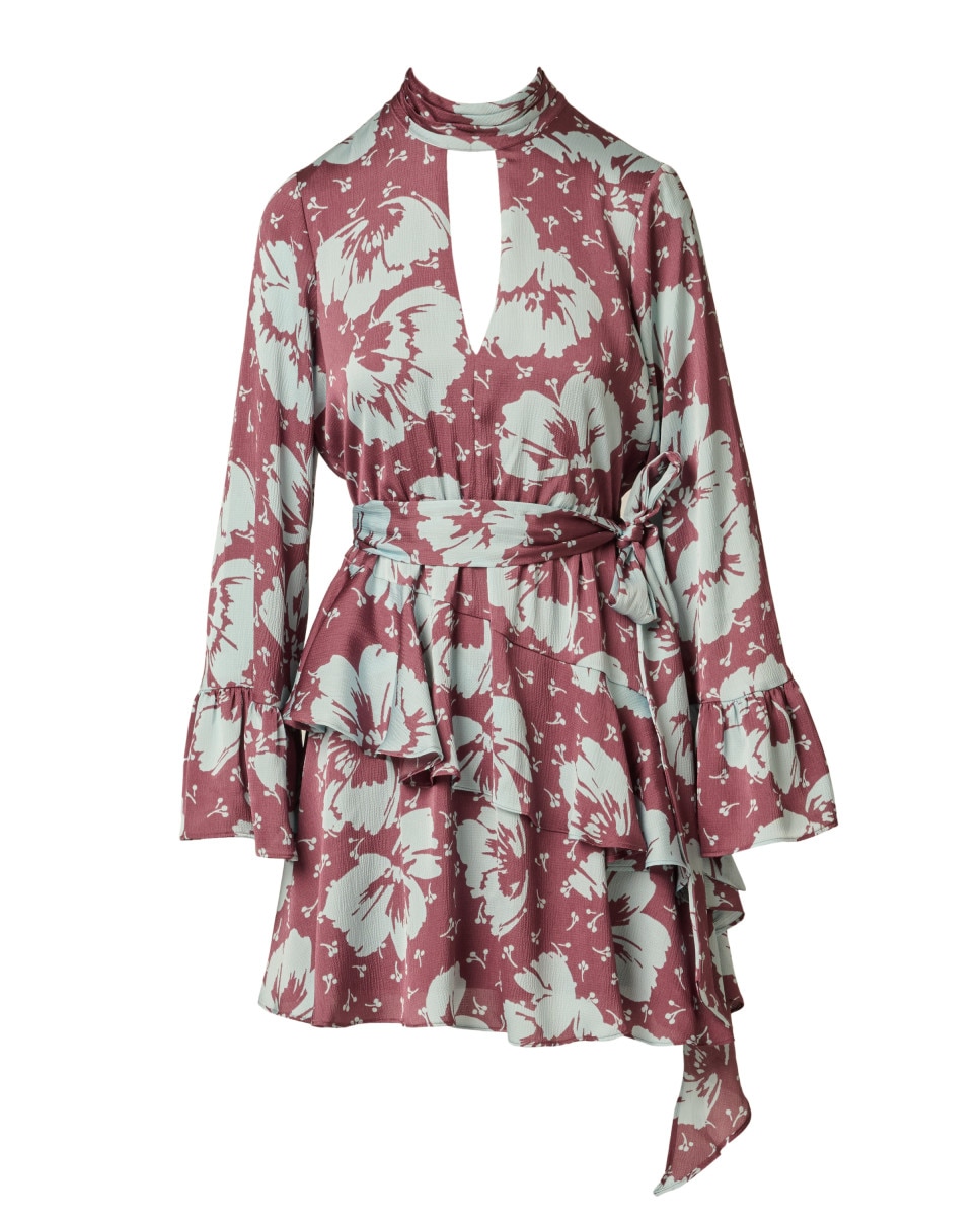 Imagen 5 de Vestido floral de manga acampanada - Adrianna Papell - Multicolor Multicolor