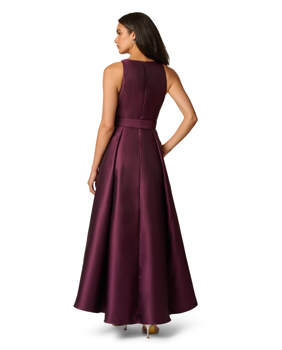 Vestido midi con cinturón y falda asimétrica - Adrianna Papell - Morado Morado-2