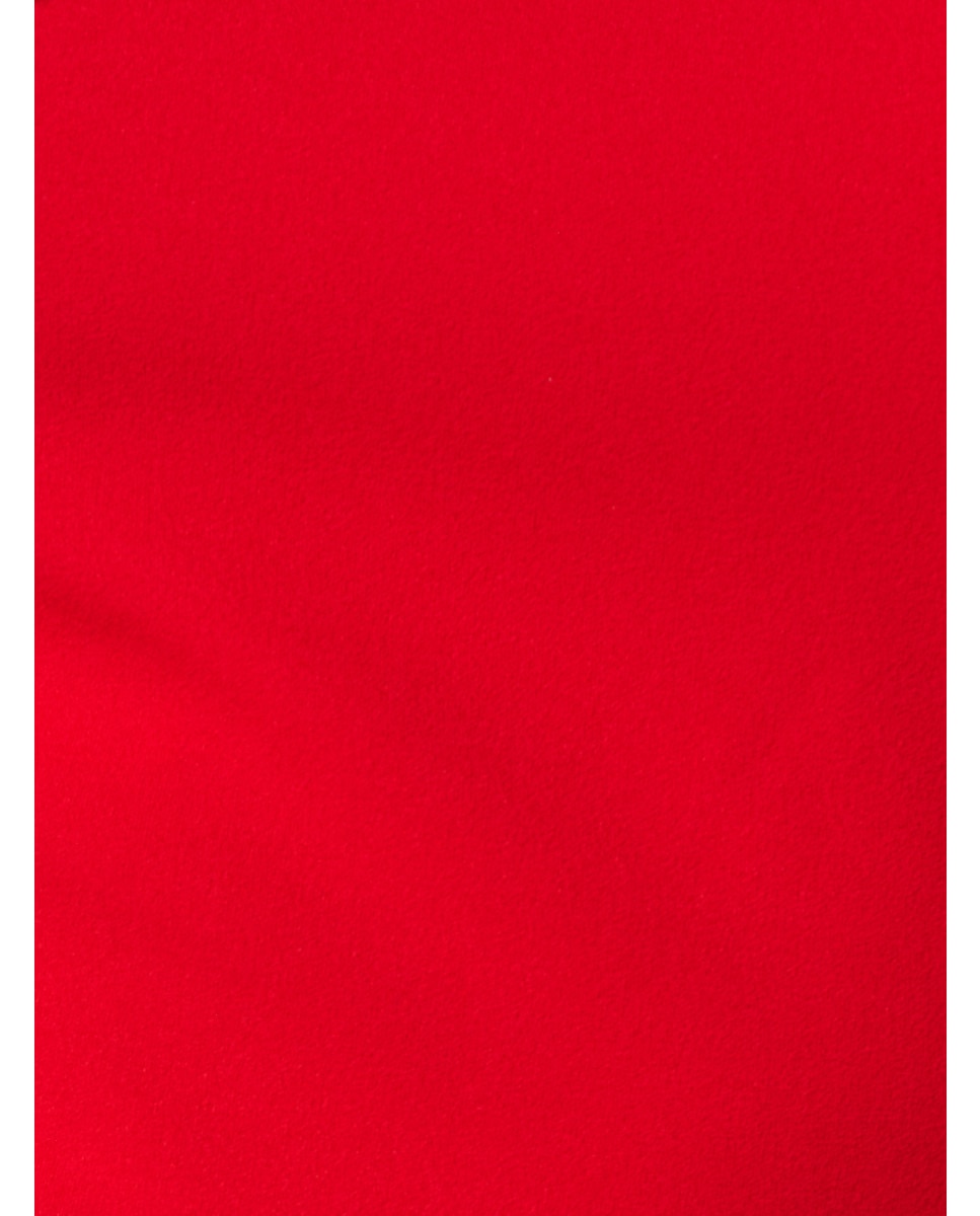 Vestido midi con volante y abertura - Rojo Rojo-4