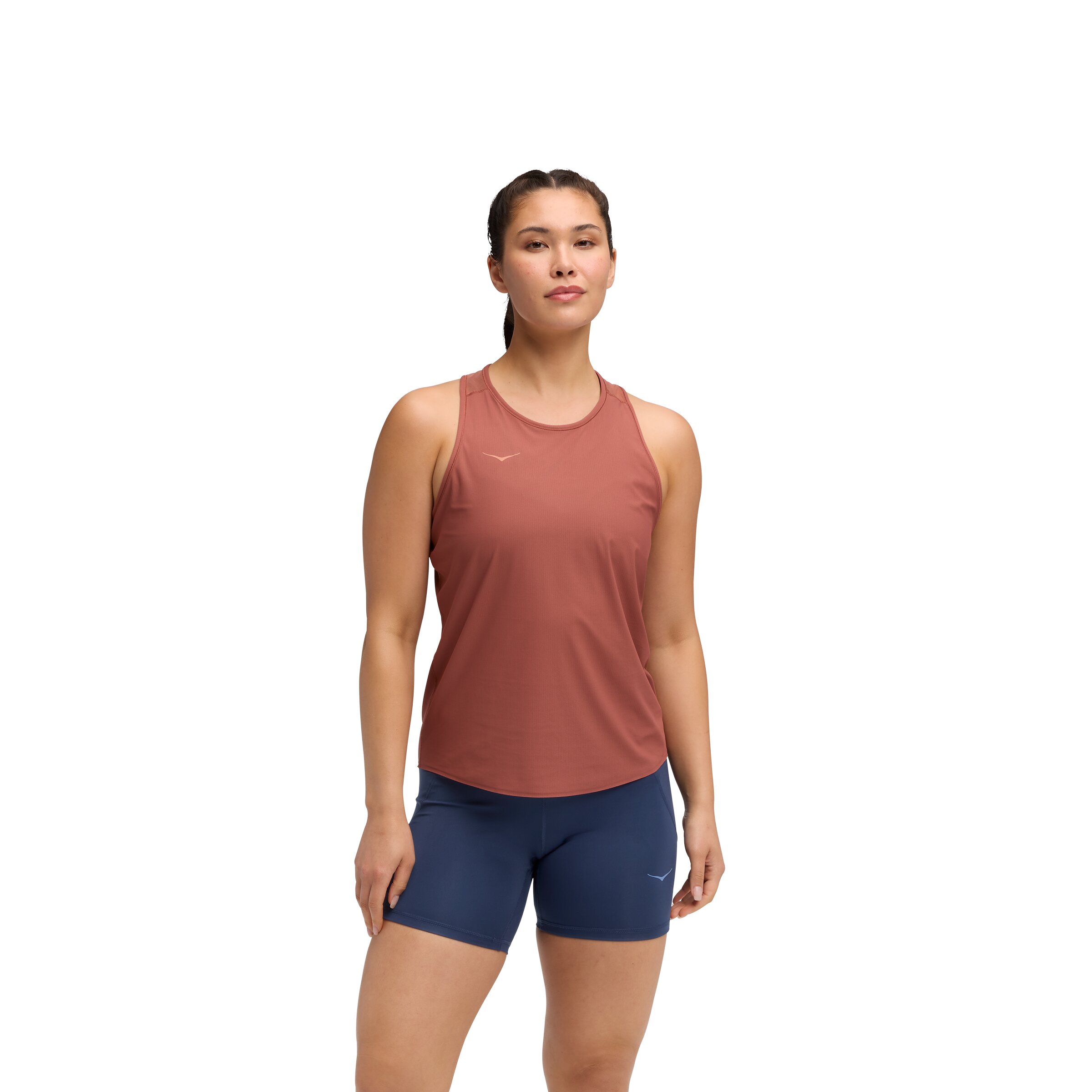 Camiseta de mujer AIROLITE TANK 2.0 sin mangas Hoka - Teja Teja-1
