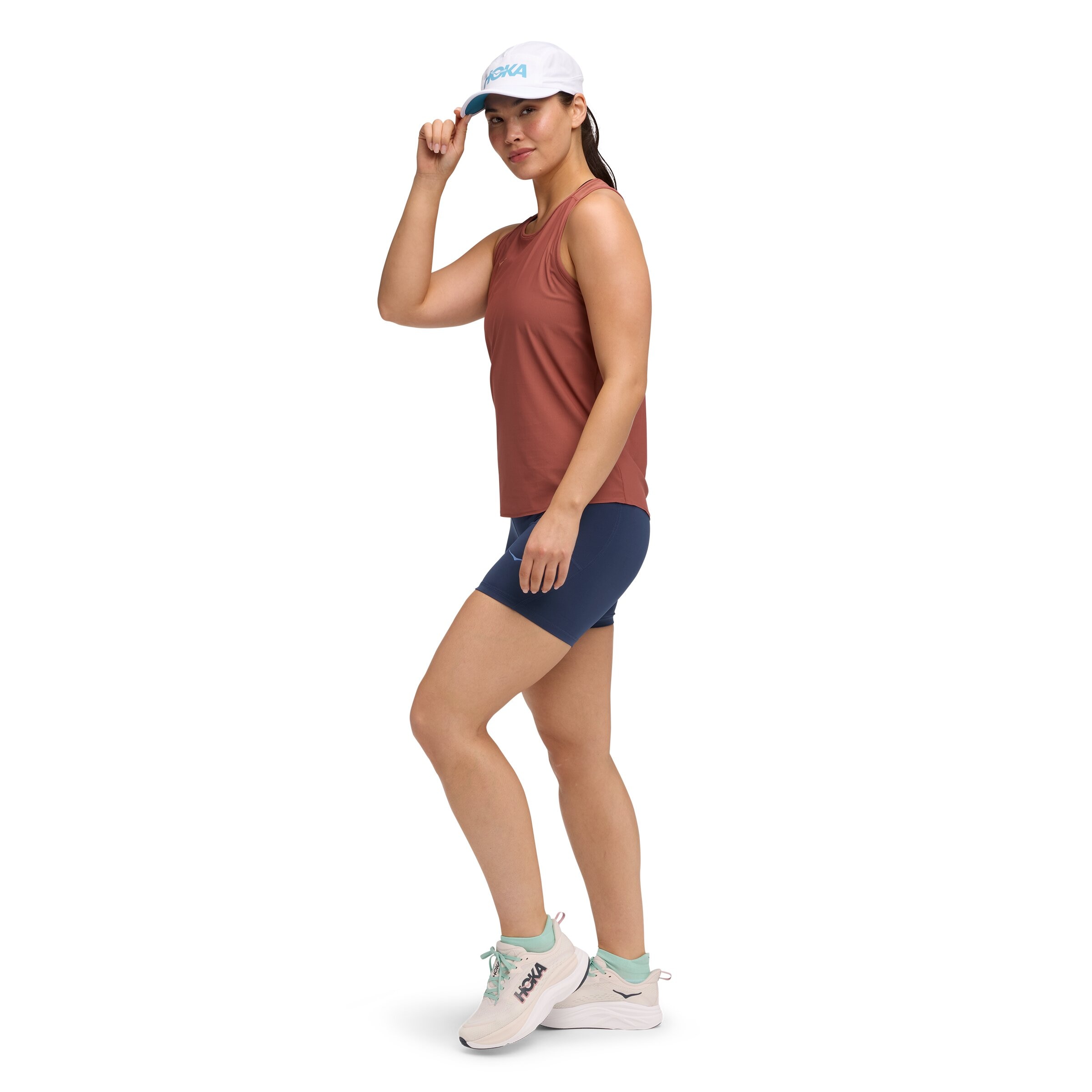 Camiseta de mujer AIROLITE TANK 2.0 sin mangas Hoka - Teja Teja-2