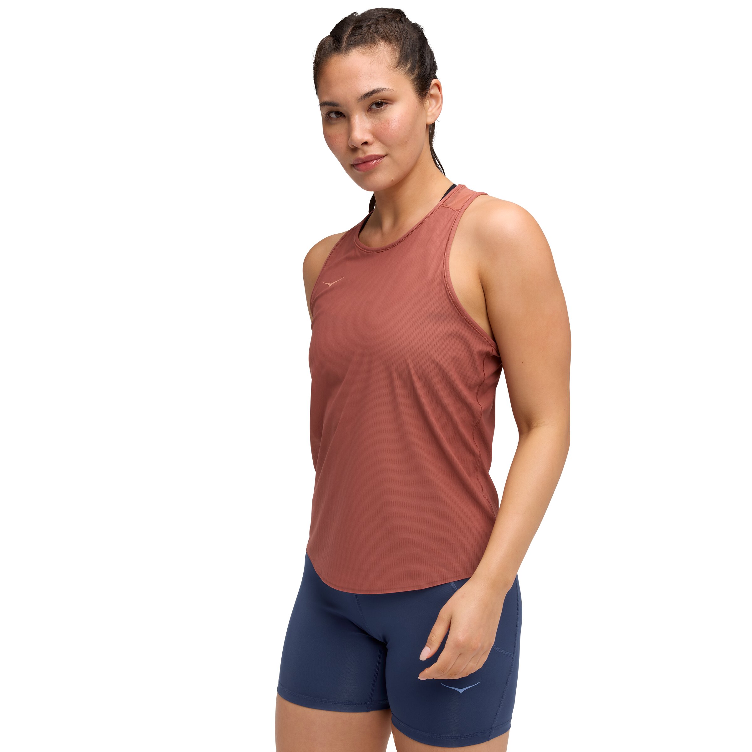 Camiseta de mujer AIROLITE TANK 2.0 sin mangas Hoka - Teja Teja-3