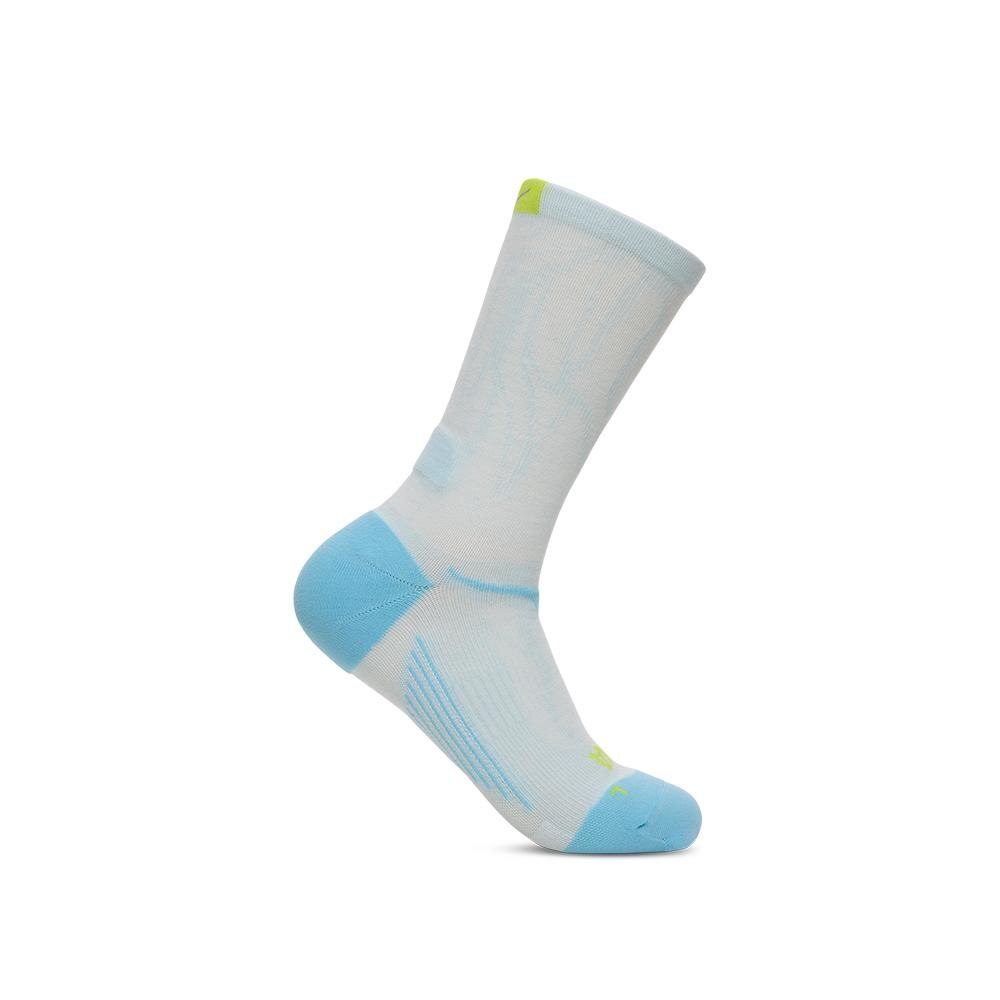 Imagen 0 de Calcetín unisex CLF 10 CREW RUN SOCK HOKA Blanco / Turquesa