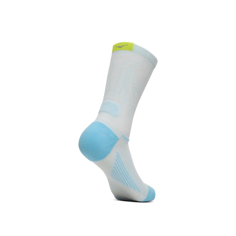 Calcetín unisex CLF 10 CREW RUN SOCK HOKA - Blanco / Turquesa Blanco / Turquesa-3