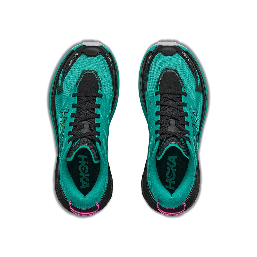 Imagen 3 de Zapatillas de trail running de mujer MAFATE 5 HOKA - Negro / Verde Negro / Verde