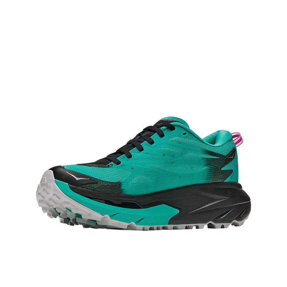 Imagen 4 de Zapatillas de trail running de mujer MAFATE 5 HOKA - Negro / Verde Negro / Verde