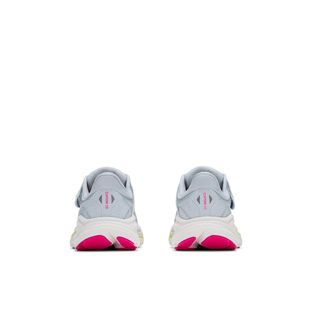 Zapatillas de running de niños CLIFTON 10 LITTLE KI HOKA - Gris / Rosa Gris / Rosa-5