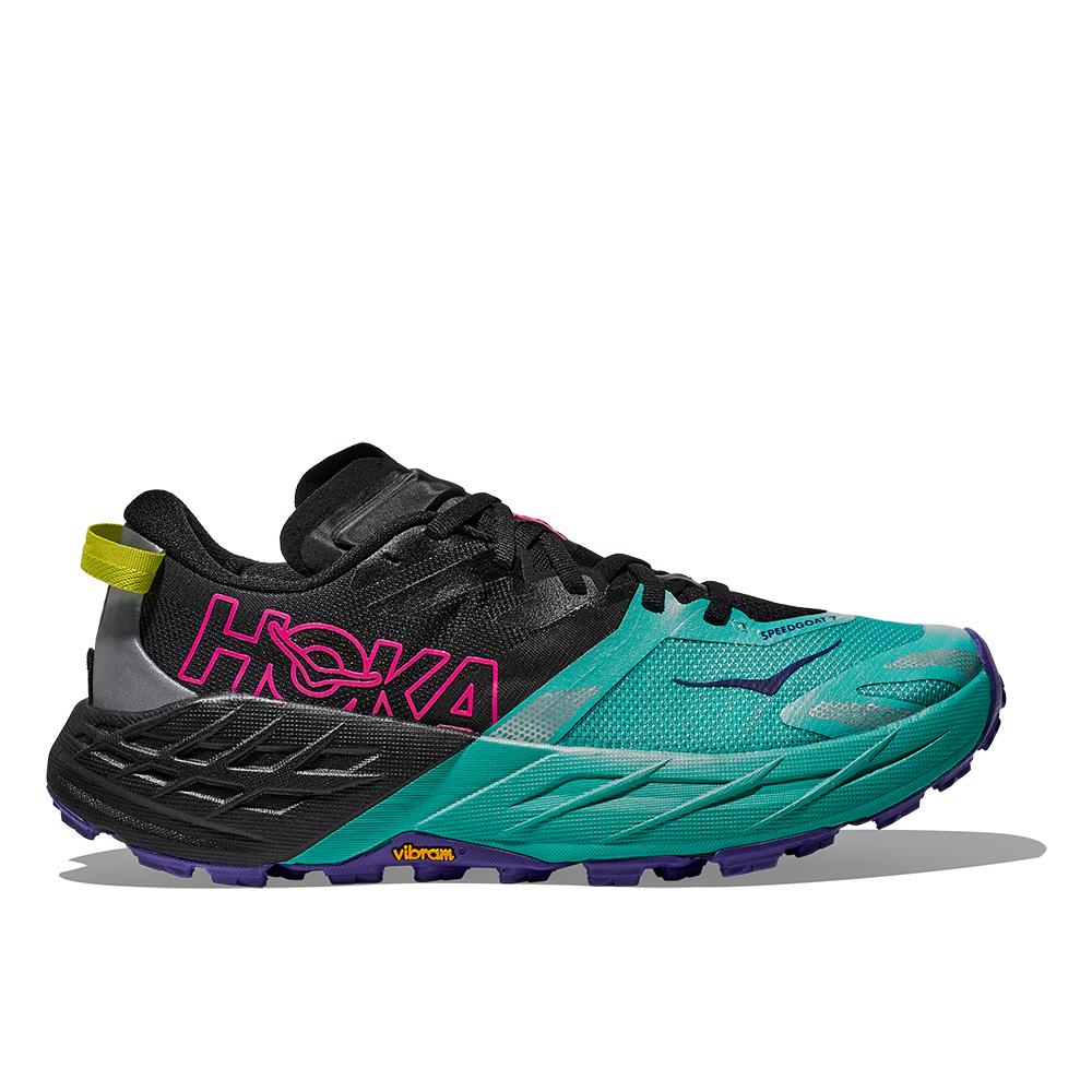 Imagen 1 de Zapatillas de trail running de mujer SPEEDGOAT 7 HOKA - Negro / Verde Negro / Verde