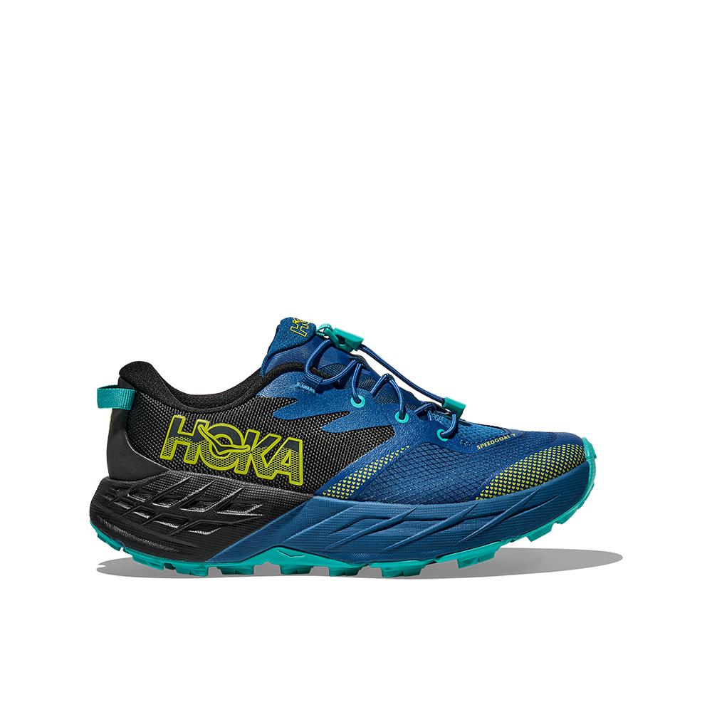 Zapatillas de trail running de niños SPEEDGOAT 7 BIG KIDS HOKA - Negro / Azul Negro / Azul-1