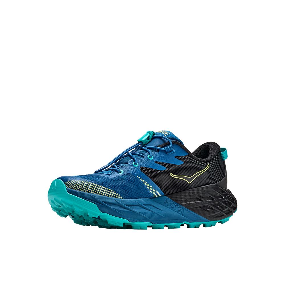 Zapatillas de trail running de niños SPEEDGOAT 7 BIG KIDS HOKA - Negro / Azul Negro / Azul-3