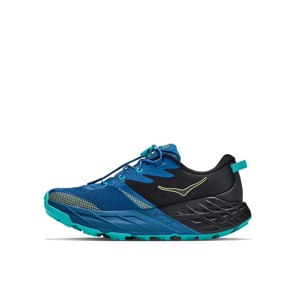 Zapatillas de trail running de niños SPEEDGOAT 7 BIG KIDS HOKA - Negro / Azul Negro / Azul-8