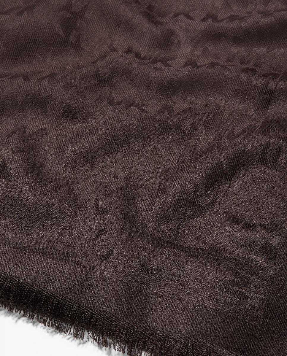 Imagen 2 de Pañuelo de seda de jacquard con logotipo - Michael Michael Kors - Marrón chocolate Marrón chocolate