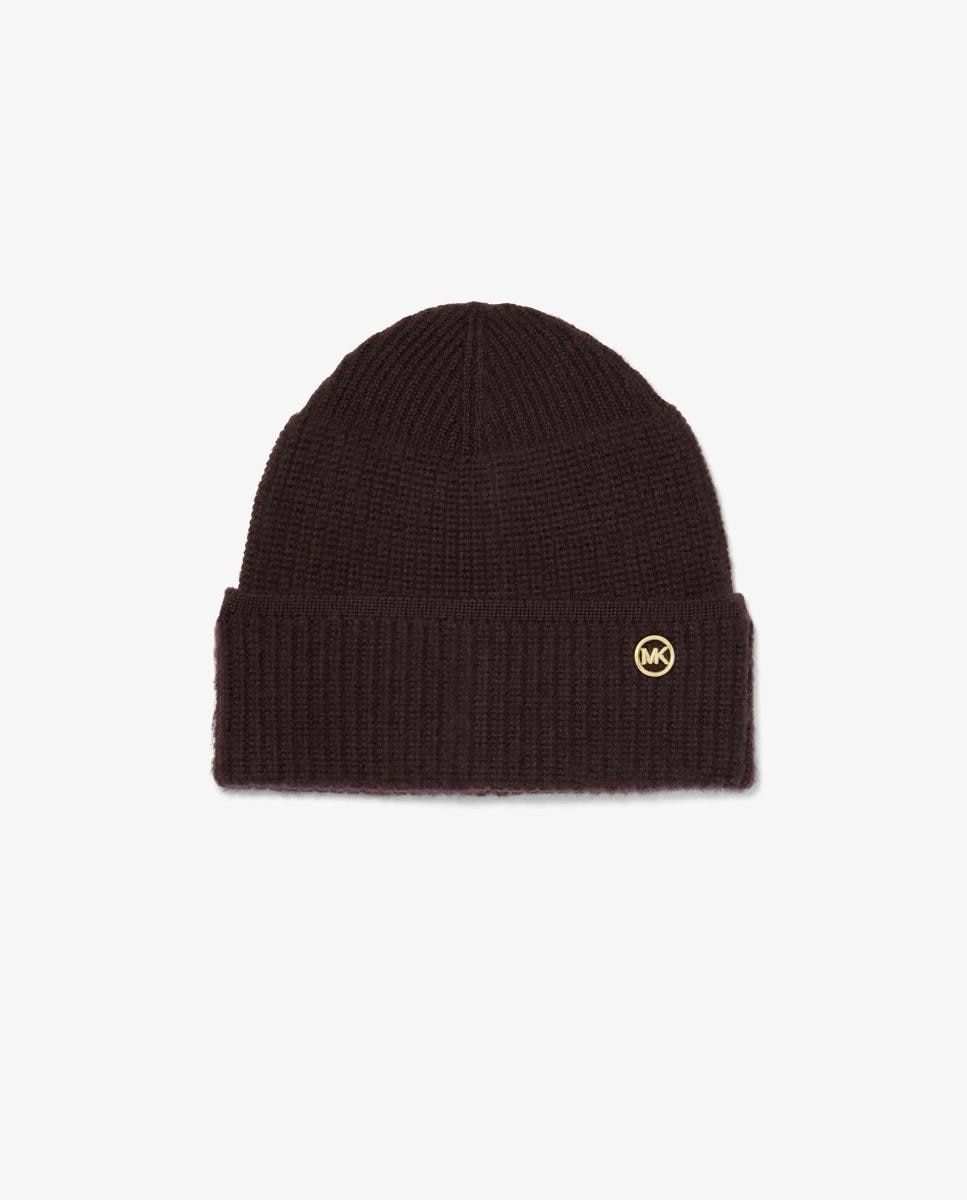 Gorro de mujer de lana con logo - Michael Michael Kors - Marrón oscuro Marrón oscuro-1