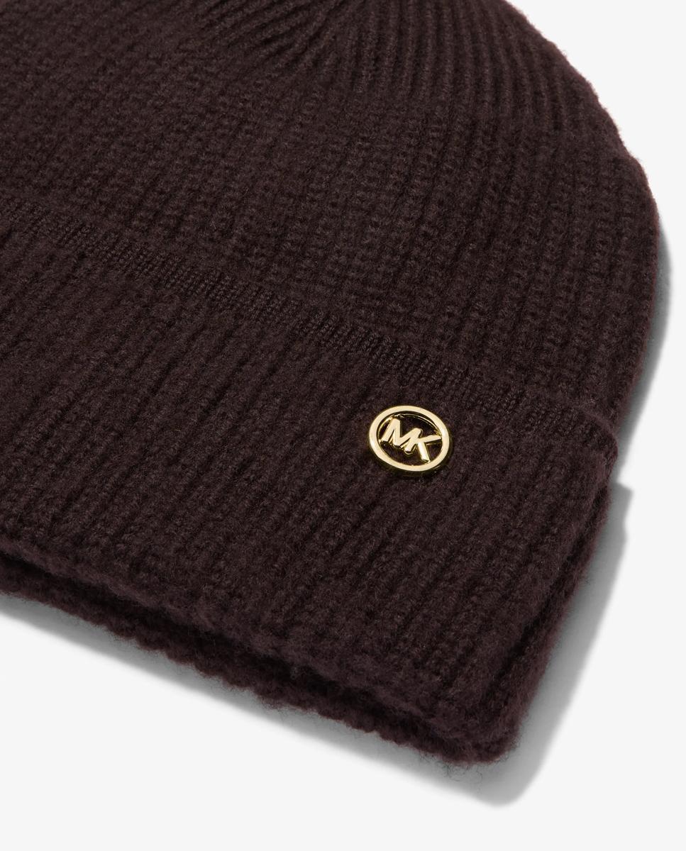 Gorro de mujer de lana con logo - Michael Michael Kors - Marrón oscuro Marrón oscuro-2