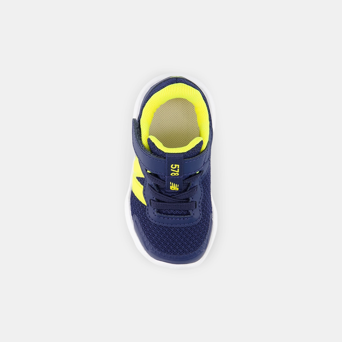 Imagen 3 de Zapatillass de running de bebés FreshFoam 578 Bungee Lace with Top Strap New Balance - Azul marino / Amarillo Azul marino / Amarillo