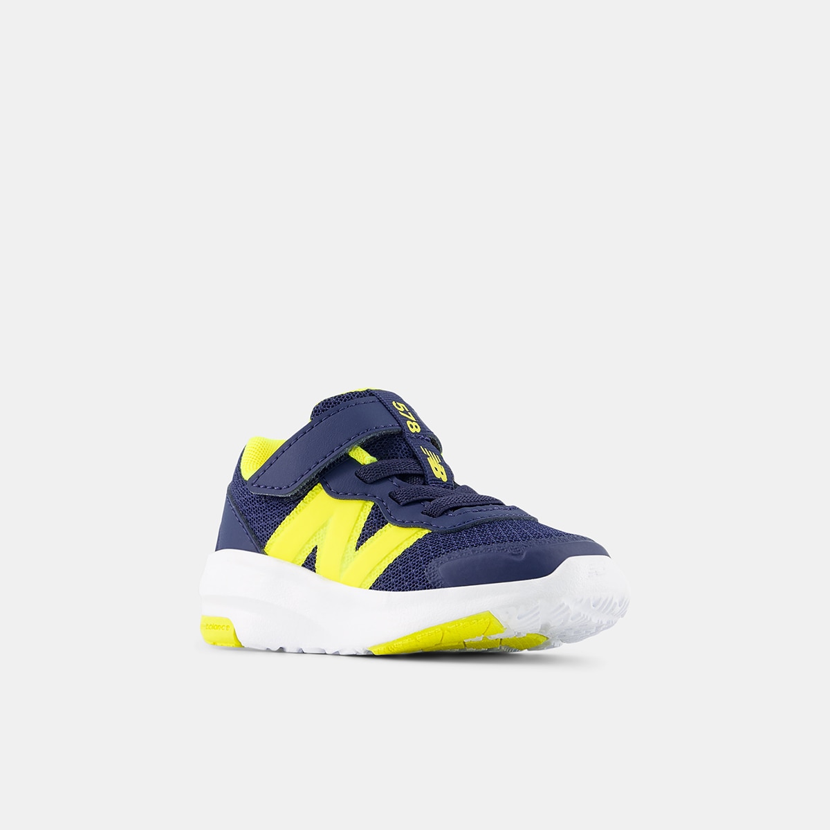 Imagen 4 de Zapatillass de running de bebés FreshFoam 578 Bungee Lace with Top Strap New Balance - Azul marino / Amarillo Azul marino / Amarillo
