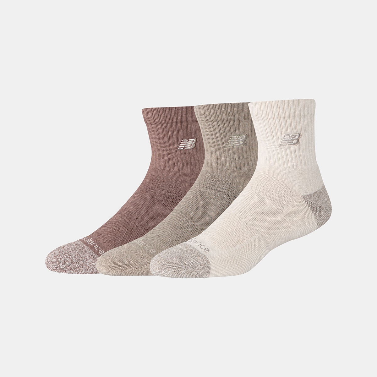 Imagen 0 de Calcetines casual unisex Quarter Active - 3 Pack New Balance Marrón / Blanco roto