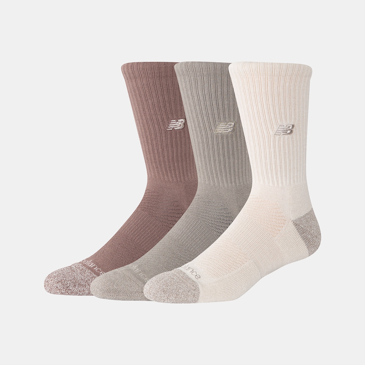 Imagen 0 de Calcetines altos casual unisex Active Premium - 3 Pack New Balance Marrón / Blanco roto