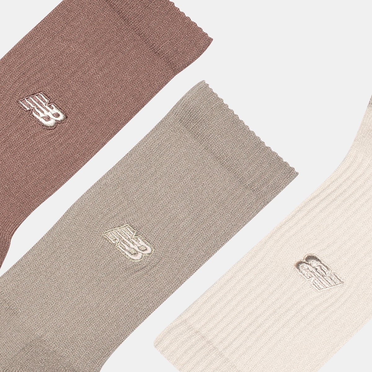 Calcetines altos casual unisex Active Premium - 3 Pack New Balance - Marrón / Blanco roto Marrón / Blanco roto-3