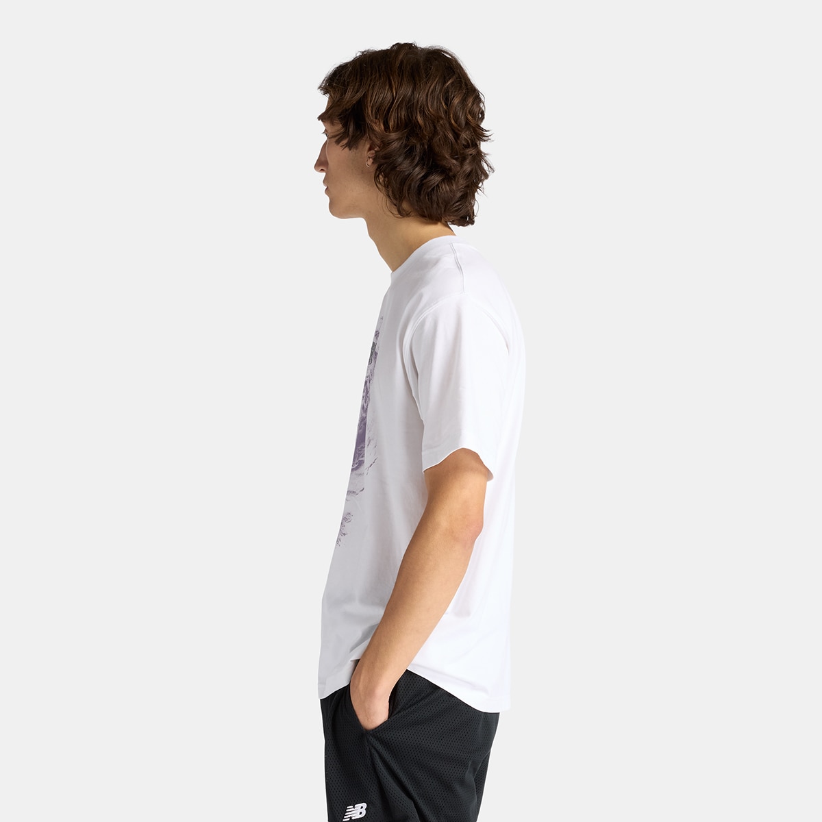 Camiseta casual de hombre Vortex Performance New Balance - Blanco Blanco-2