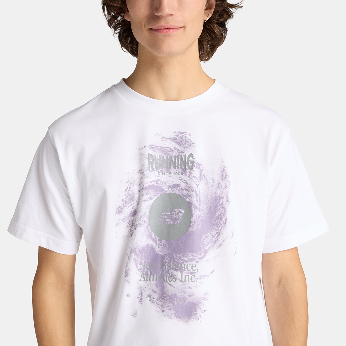Camiseta casual de hombre Vortex Performance New Balance - Blanco Blanco-4