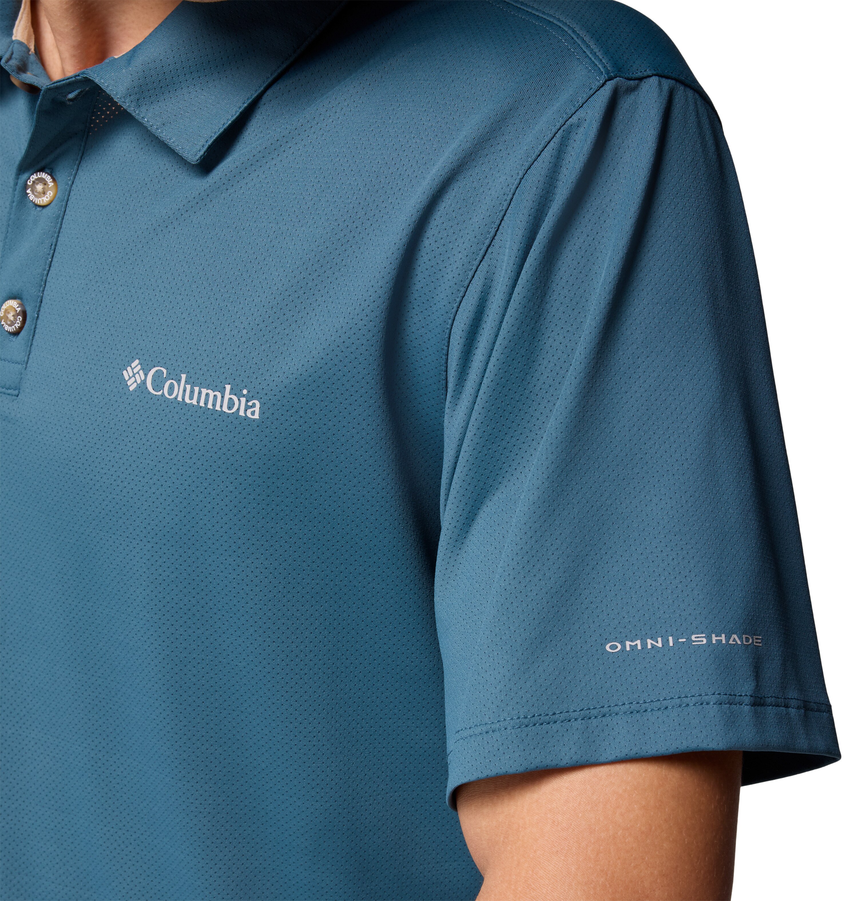 Polo de hombre Tech Trail™ Utility Columbia - Azul Turquesa Azul Turquesa-5