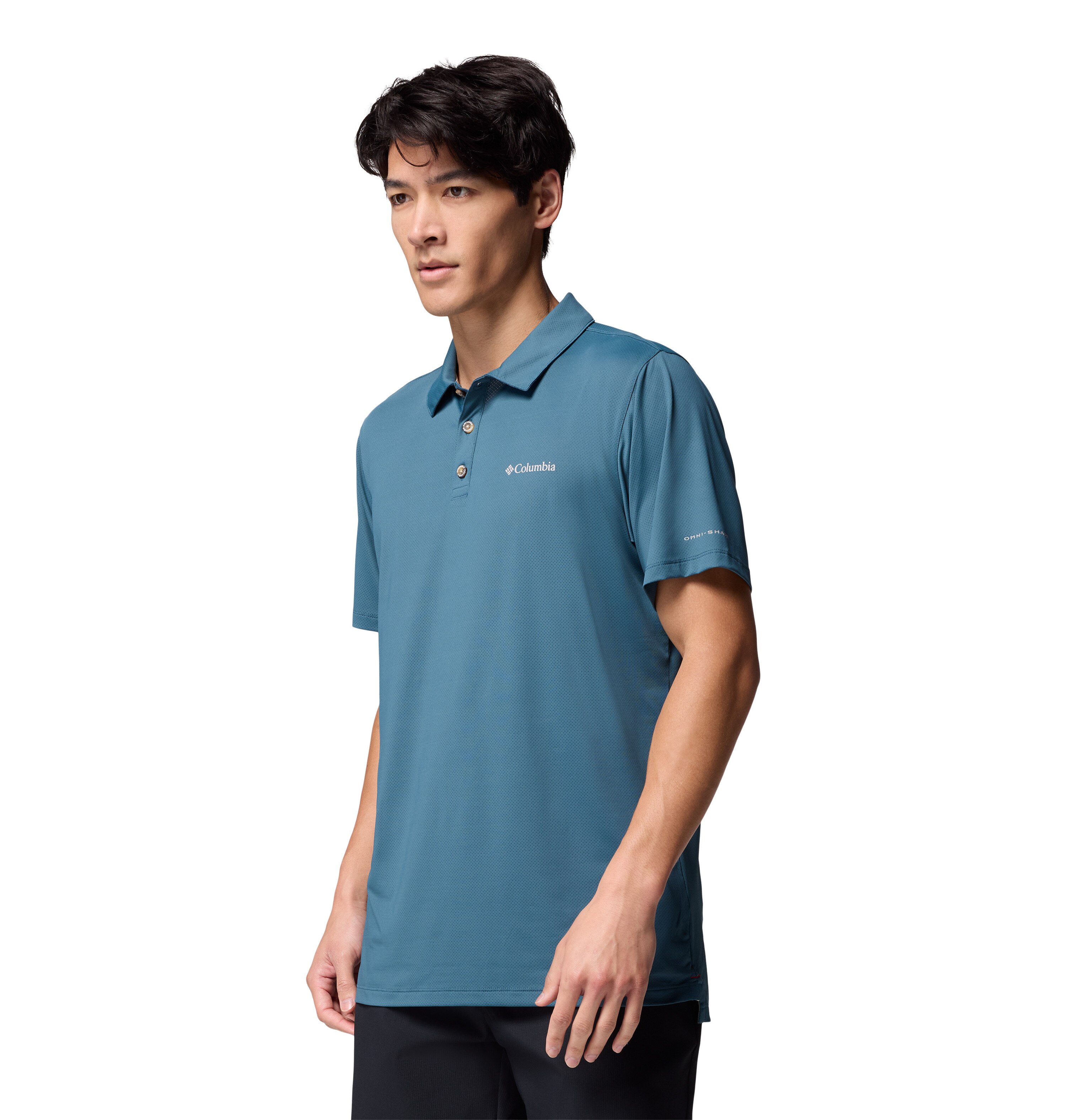 Polo de hombre Tech Trail™ Utility Columbia - Azul Turquesa Azul Turquesa-6