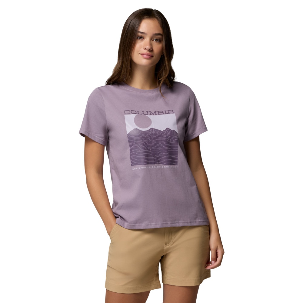 Camiseta de manga corta mujer Rolling Bend™ Columbia - Lila Lila-1