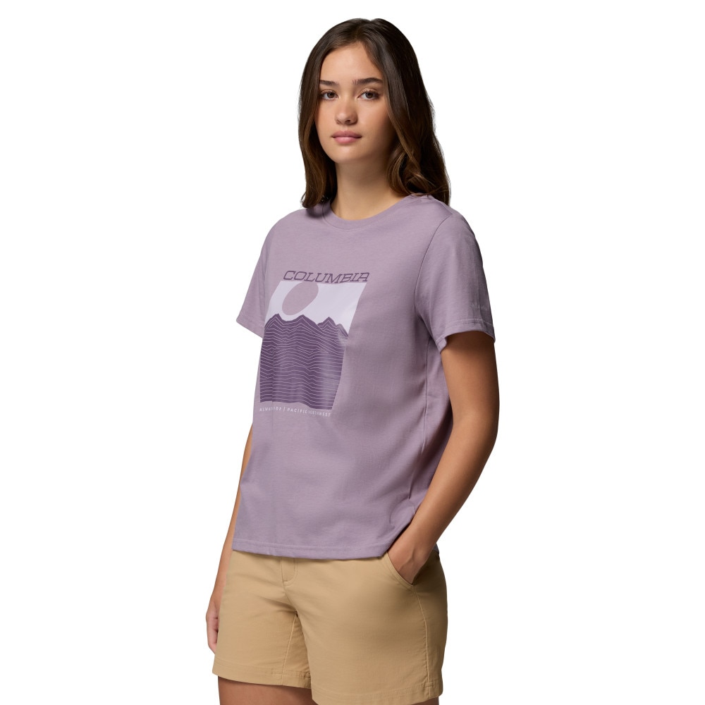 Camiseta de manga corta mujer Rolling Bend™ Columbia - Lila Lila-4