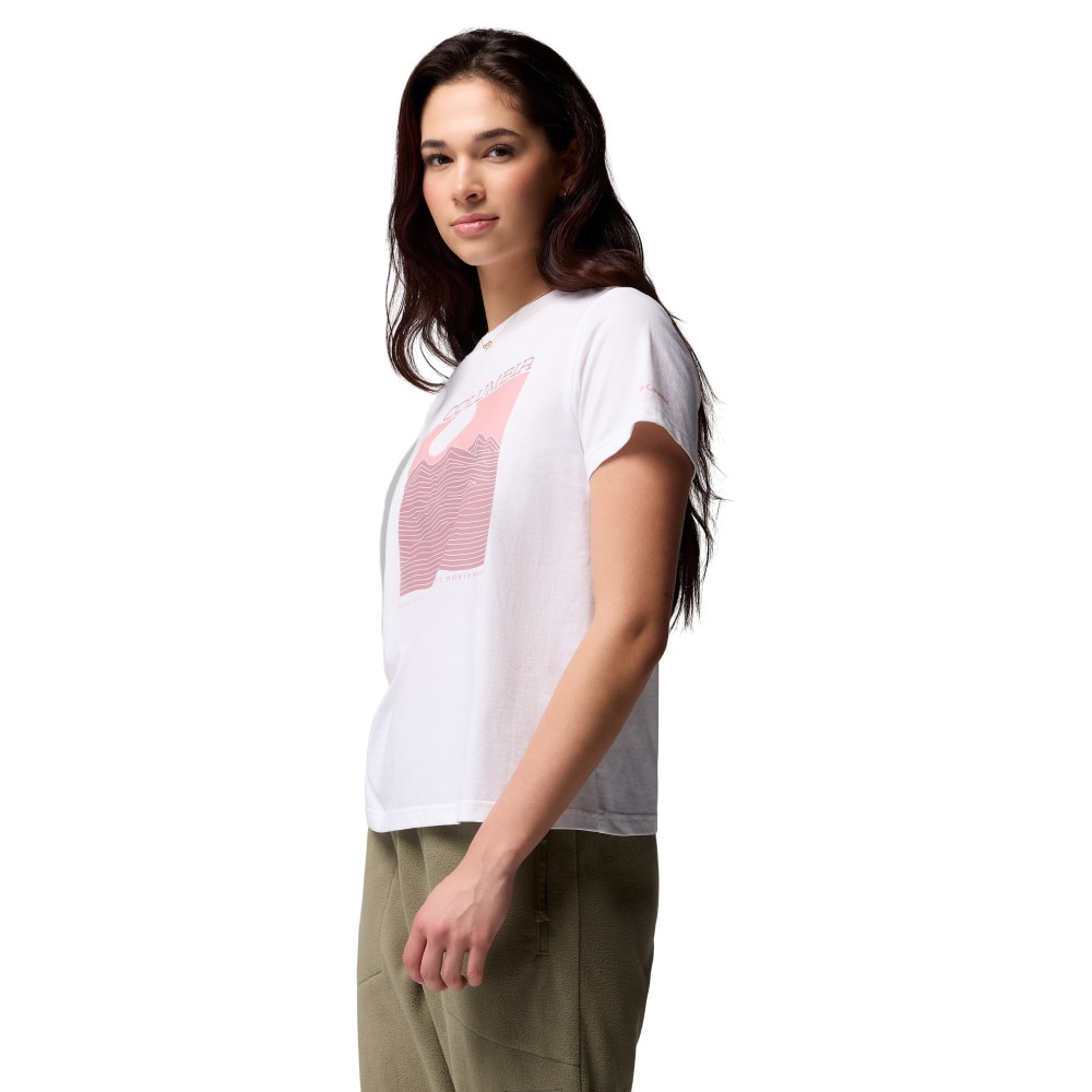 Camiseta de manga corta mujer Rolling Bend™ Columbia - Blanco Blanco-5
