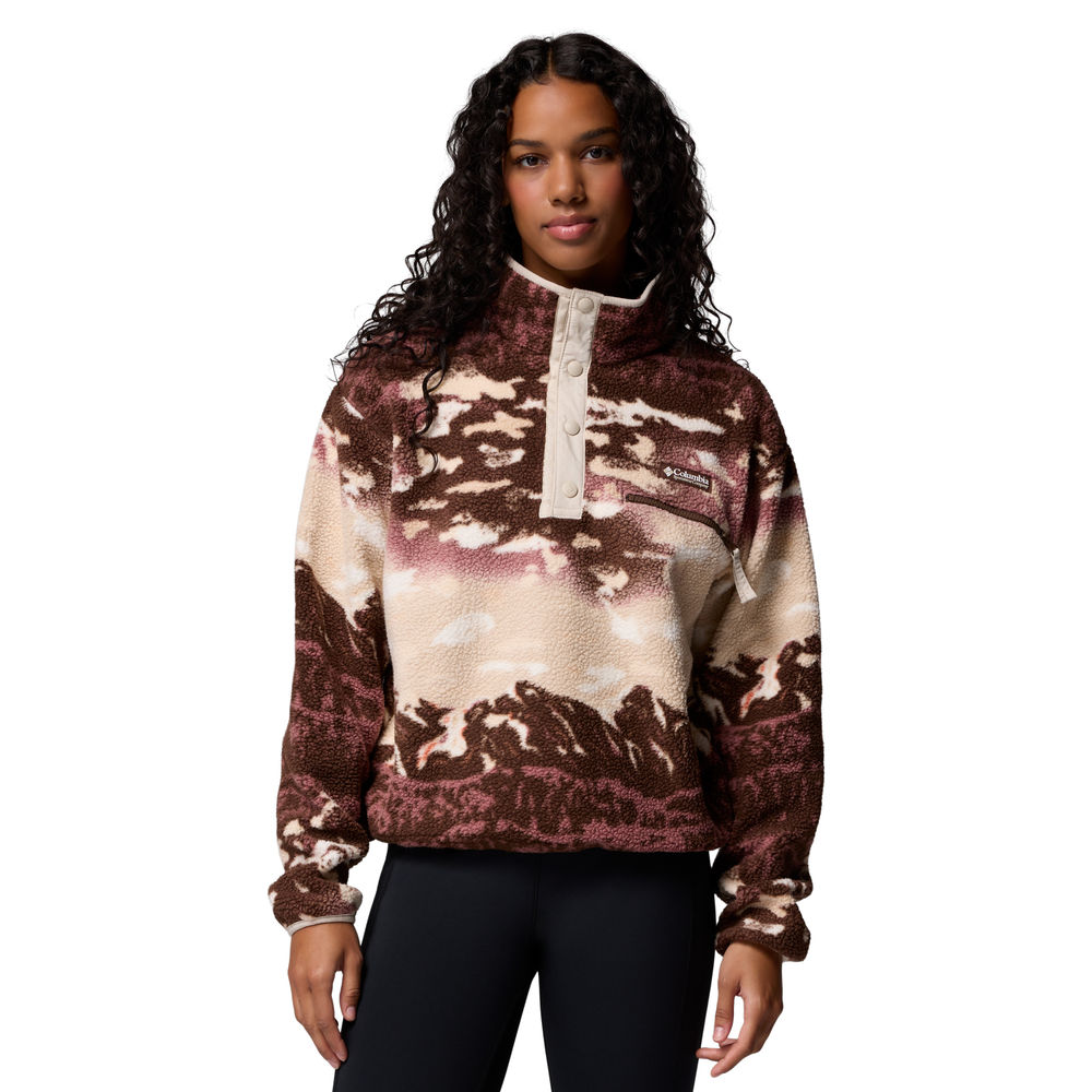 Imagen 1 de Forro polar de mujer Helvetia™ II Printed Cropped Columbia - Marrón Marrón