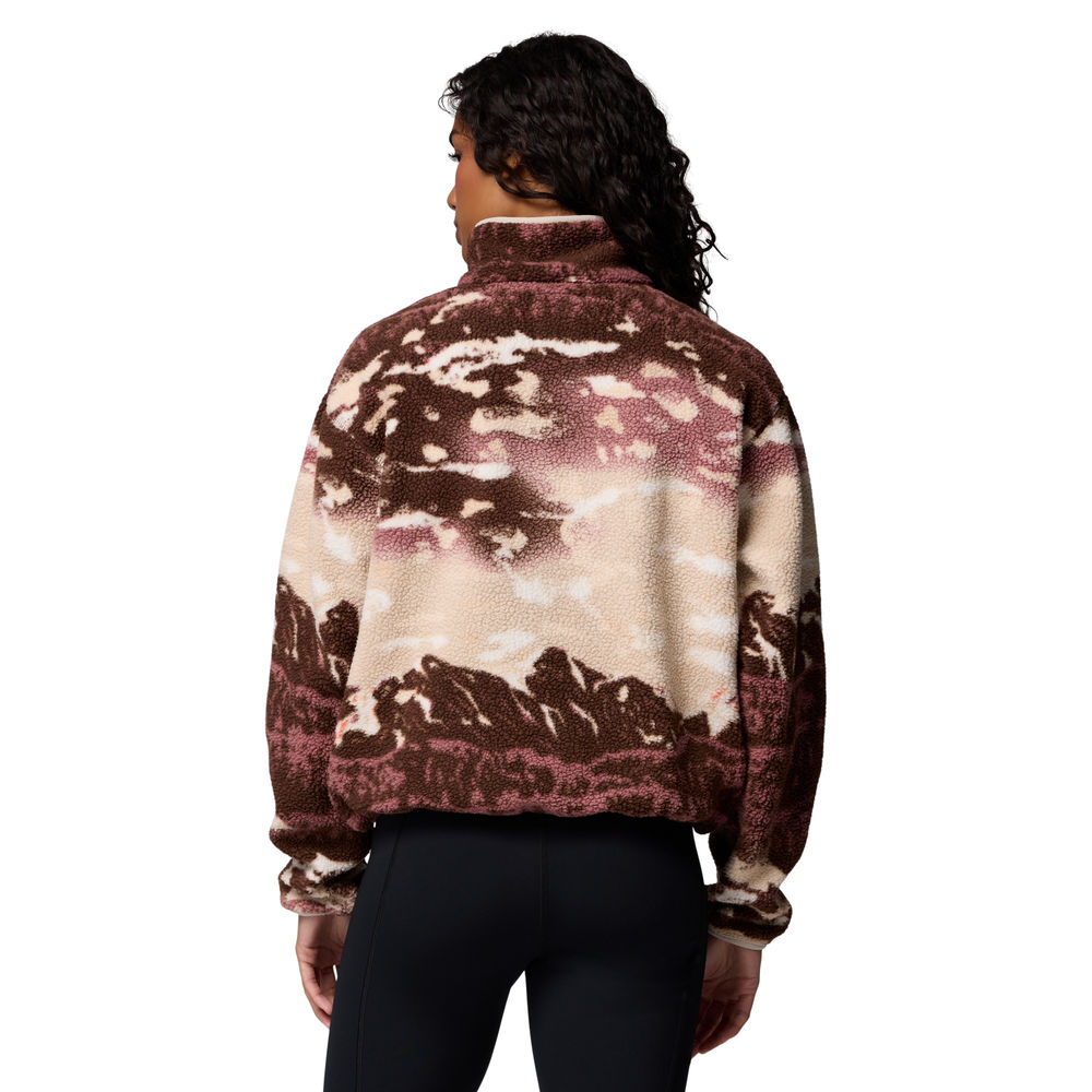 Imagen 2 de Forro polar de mujer Helvetia™ II Printed Cropped Columbia - Marrón Marrón