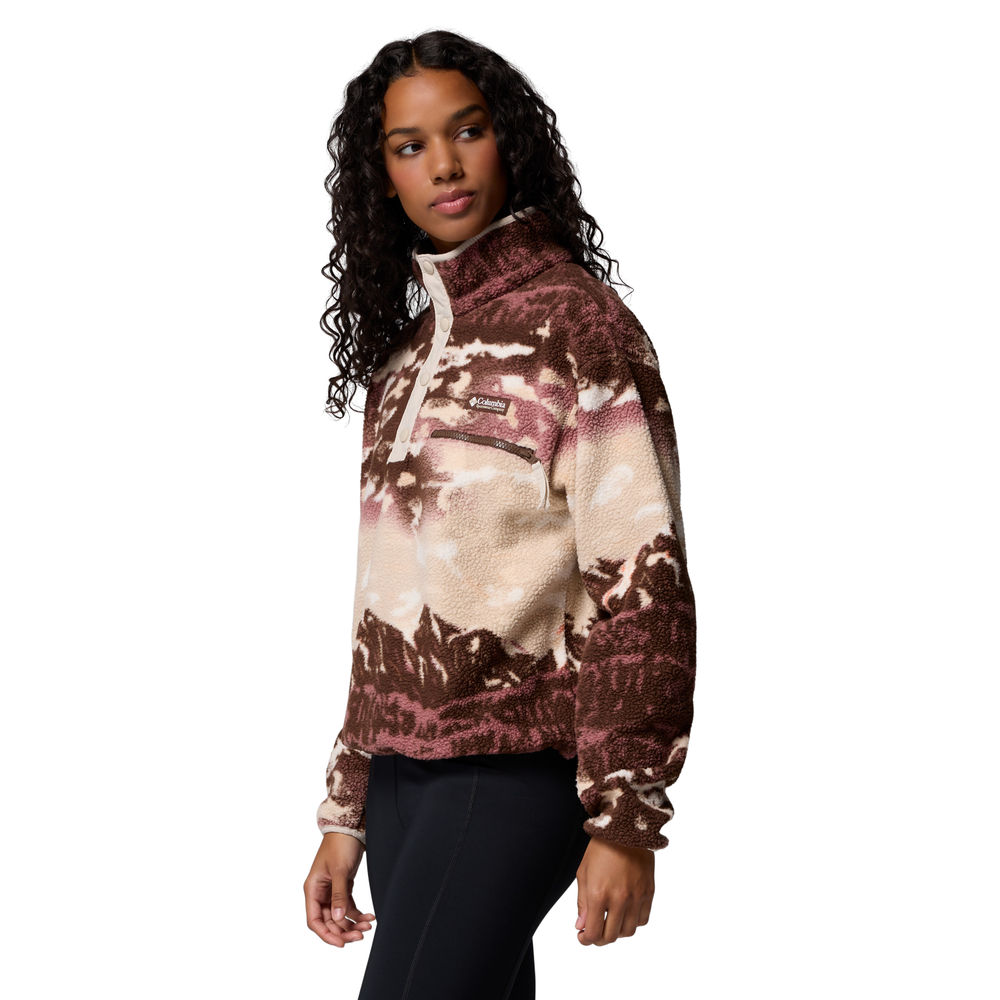 Imagen 3 de Forro polar de mujer Helvetia™ II Printed Cropped Columbia - Marrón Marrón