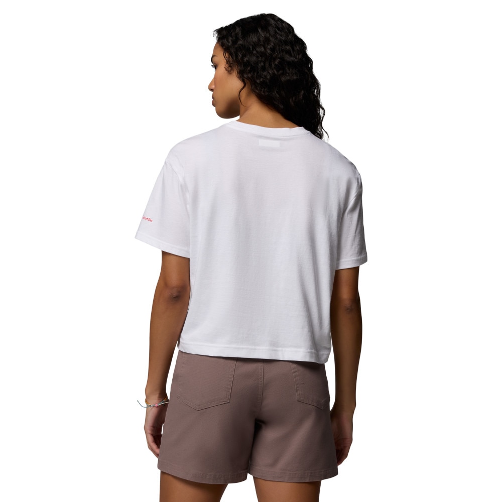 Camiseta manga corta de mujer Rolling Bend™ Graphic Relaxed Crop SS Columbia - Blanco Blanco-2