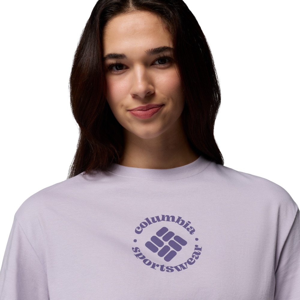 Camiseta manga corta de mujer Rolling Bend™ Graphic Relaxed Crop SS Columbia - Lila Lila-4
