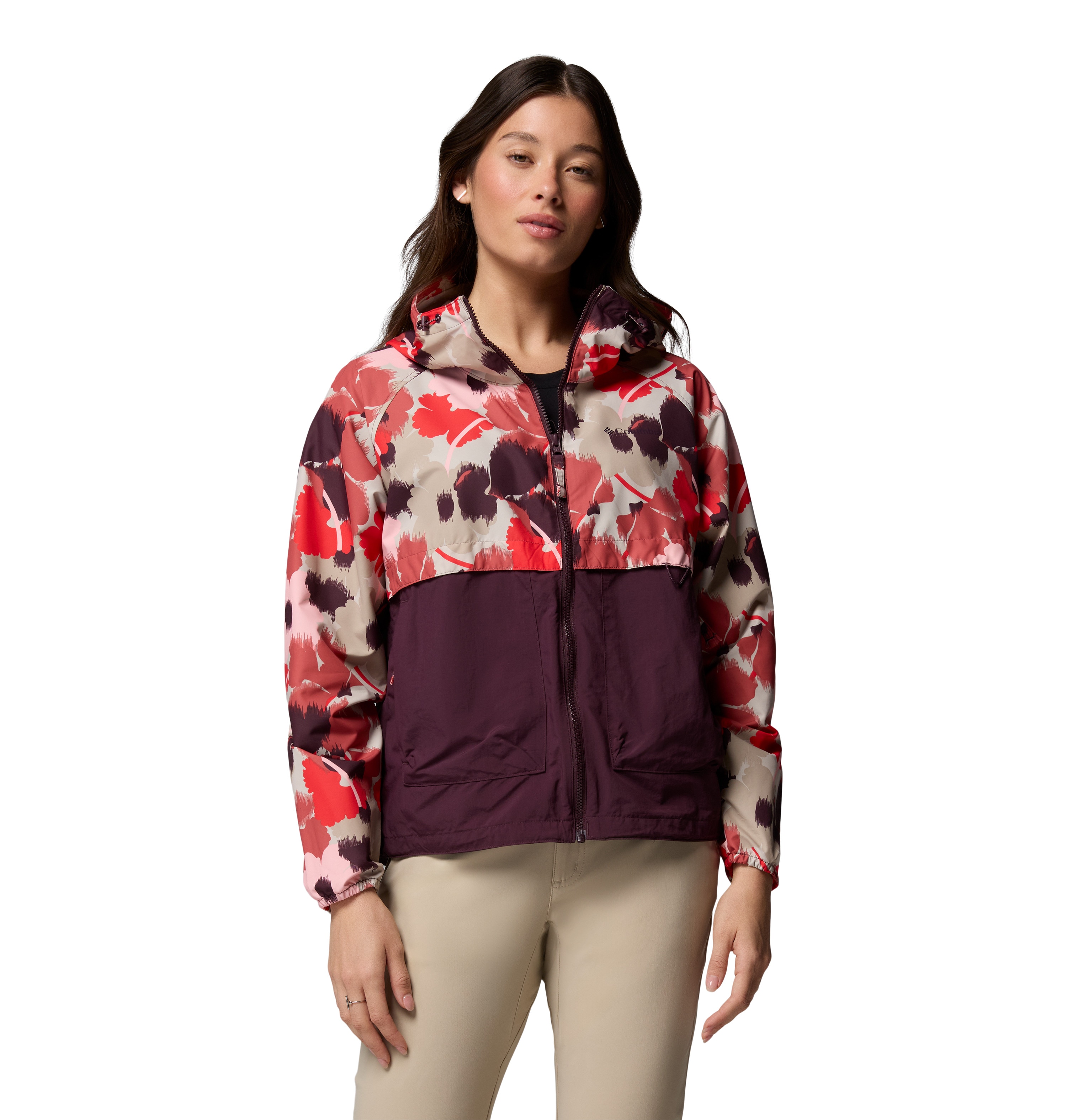 Imagen 0 de Chaqueta cortavientos de mujer Spire Valley™ Printed Columbia Rojo